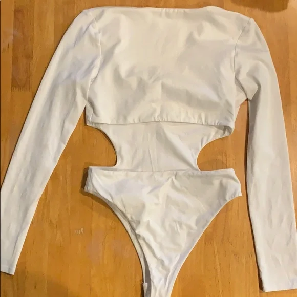 Tiger Mist White Isabella Long Sleeve Bodysuit M - Picture 6 of 6